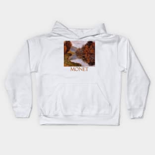 Rowboat on the Seine at Jeufosse by Claude Monet Kids Hoodie